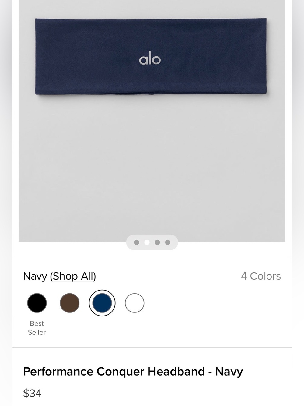 ALO Yoga Performance Conquer Headband - Navy